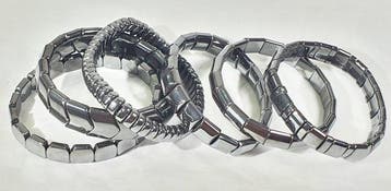 6 Bracelets dhématite - Pierre de lEsprit : Stabilise