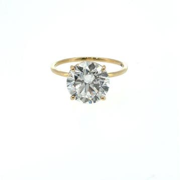Zonder minimumprijs - Ring - 14 karaat Geel goud - 4.07ct., Nieuw