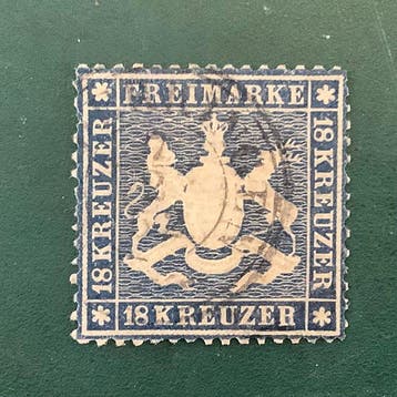 Württemberg 1862 - Bouclier d’armes de 18 Kreuzer avec