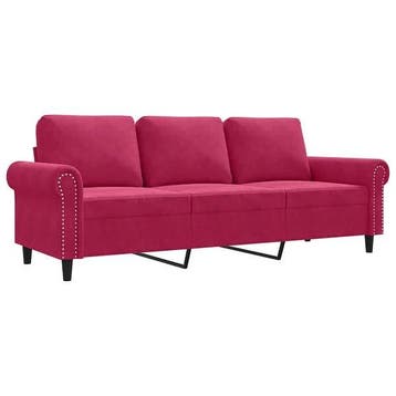 Canape 3 places velours rouge : -41% retour client except..., Verzenden, Modern