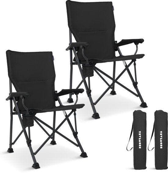 2dekans | TRVLMORE Campingstoelen - Opvouwbaar - 120KG, Tuin en Terras, Tuinsets en Loungesets, Ophalen of Verzenden