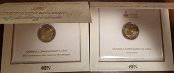 Vaticaan. 2 Euro 2025 Anno Santo + Michelangelo (2, Postzegels en Munten