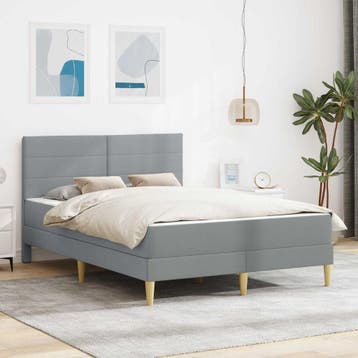 vidaXL Bedframe 160 x 200 cm Lichtgrijs, Huis en Inrichting, Verzenden, Nieuw