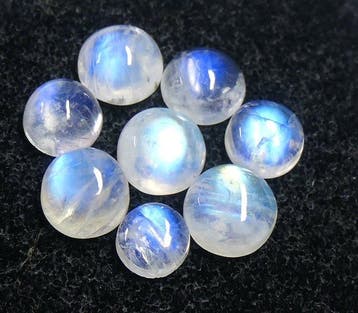 Set maanstenen 100% natuurlijk Cabochon- 4.32 g - (8)