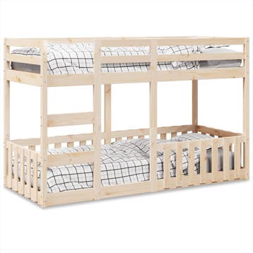 vidaXL Stapelbed massief grenenhout 75x190 cm, Huis en Inrichting, Slaapkamer | Bedden, Verzenden, Nieuw