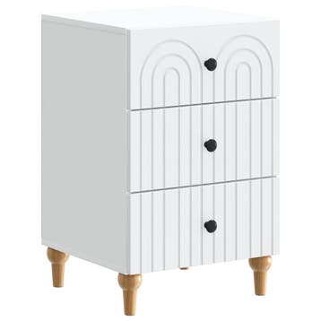 vidaXL Nachtkastje met lade Wit 43x 41 x 66,5 cm Bewerkt, Verzenden