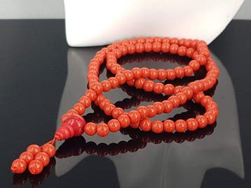 Natuurlijke koraal tasbih gebedskralen / Gratis verzending -