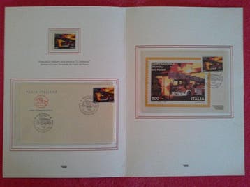République italienne 1999 - Dossier des pompiers - Rare,