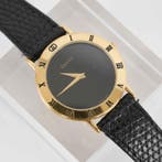 Gucci - Vintage Gold-Tone Quartz Watch Black Dial Roman, Handtassen en Accessoires, Nieuw
