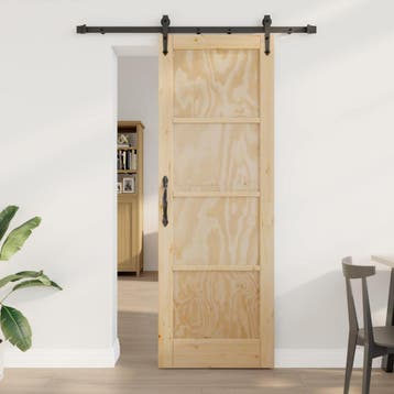 vidaXL Schuifdeur ORKDAL Naturel 73,5 x 211 cm Massief, Verzenden, Nieuw