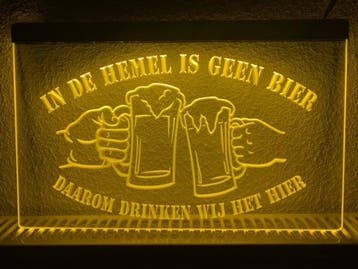In de hemel is geen bier neon bord lamp LED cafe verlichting, Verzenden