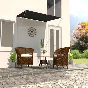 vidaXL Luifel uittrekbaar 150x150 cm antraciet, Verzenden