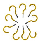 Set van 25 schroefhaken (maat 2, geel), Verzenden, Nieuw