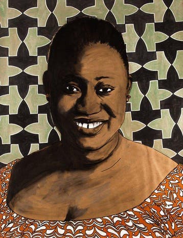 Baptiste Laurent - Berthe, XL acrylic and posca on paper,, Antiek en Kunst
