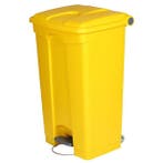 Pedaalemmer | Kunststof (Geel) | 90L | Klapdeksel | Hygiëne, Verzenden, Nieuw in verpakking