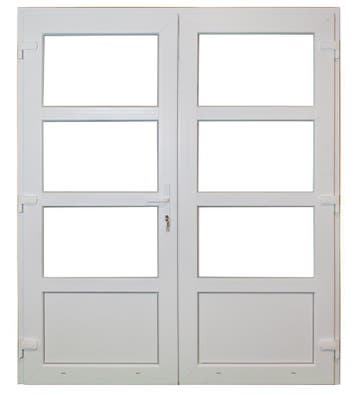 Dubbele deur wit Basic Plus b175 x 204 cm, Doe-het-zelf en Bouw, Deuren en Vliegenramen, 120 cm of meer, Minder dan 200 cm, Nieuw