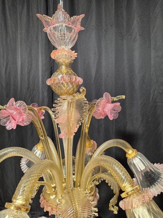 Lustre - Bonbon - Verre de Murano - 6 lumières, Antiek en Kunst, Antiek | Verlichting