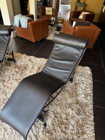 Cassina - Le Corbusier - Fauteuil - LC4 - Cuir, Acier, Bois