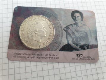 Nederland. Juliana. 2 1/2 Gulden 1966 in coin card (Zonder
