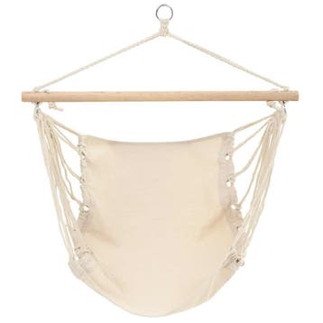 vidaXL Hangstoel opvouwbaar crème, Tuin en Terras, Verzenden, Nieuw