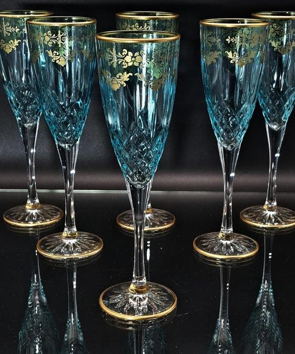 Artemisia - Drinkset (6) - I Merletti - Kristal, Antiek en Kunst, Antiek | Meubels | Tafels