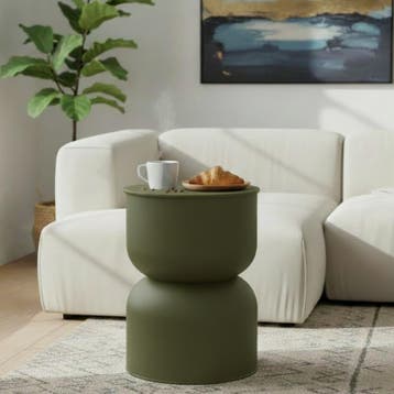 Table dappoint diabolo en métal - vert - Ø 31 x 47 cm, Verzenden, Neuf