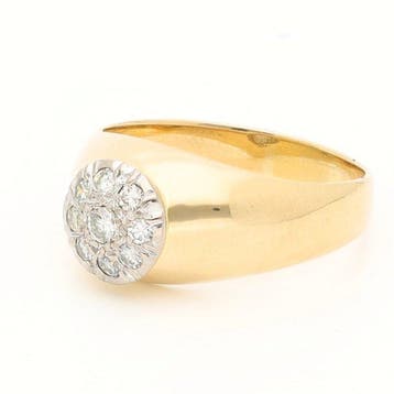 Ring - 18 karaat Geel goud - 0.34ct. tw. Diamant, Nieuw