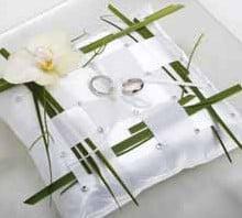 Kussen Wit Trouwringkussen 20 cm Vlechtoptiek Vierkant, Hobby & Loisirs créatifs, Bricolage