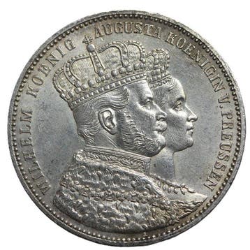 Allemagne, Prusse Thaler 1861, 33mm plata (Sans prix de