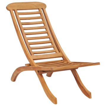 vidaXL Tuinstoel inklapbaar 50x90x69 cm massief teakhout, Tuin en Terras, Verzenden, Nieuw