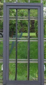 pvc buitendeur , voordeur , deur 106 x 215 zwart ral 9005, Doe-het-zelf en Bouw, Deuren en Vliegenramen, 100 tot 120 cm, Nieuw
