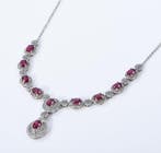 Zonder minimumprijs - Statement ketting - 18 karaat Witgoud,