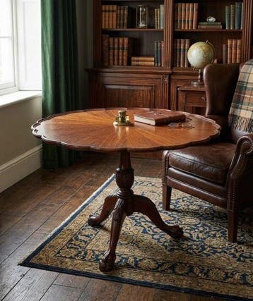 Middentafel - Mahonie - Engels tafeltje in Margherita-stijl, Antiek en Kunst