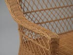 Sofa - Hout, Rietwerk - Een rieten bank uit de jaren, Antiek en Kunst