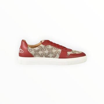 Vivienne Westwood - Classic Trainer Low Top red Jaquard, Nieuw