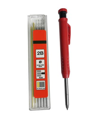 Set van 3 markeerpotloden, timmermanspotloden (2.8x120 mm,, Verzenden