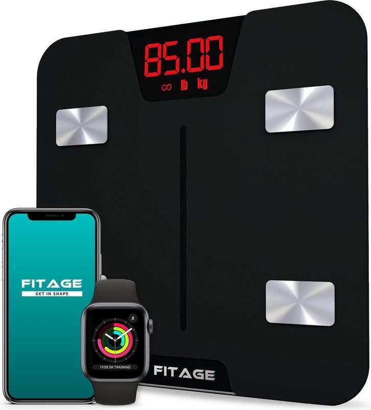 2dekans | FITAGE Smart Weegschaal – App-tracking & bluetooth, Sports & Fitness, Équipement de fitness, Enlèvement ou Envoi