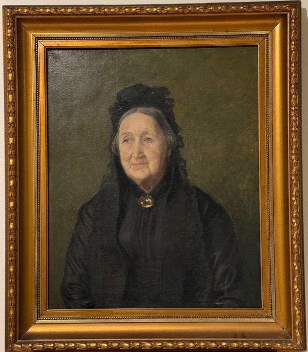 Andreas Bloch (1860-1917) - Portrait of a Noble Woman, Antiek en Kunst, Kunst | Schilderijen | Klassiek