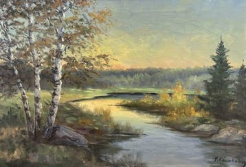 Europese school (XX) - Evenfall Meadow, Antiquités & Art