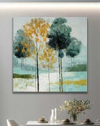 Clelia - Ochre Leaves, Teal Skies, Antiek en Kunst