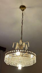 Plafondlamp - Messing, Antiek en Kunst