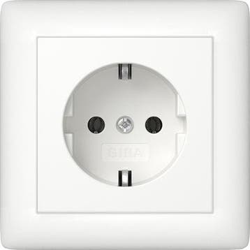 Gira Standaard 55 Schuko Stopcontact Puur Wit Matt - 444027, Verzenden, Nieuw
