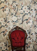 Stof Imperial Garden birds Chinoiserie origineel