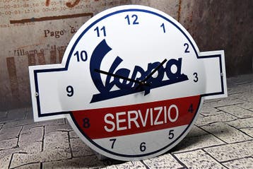 Emaille Klok Vespa, Verzamelen, Verzenden, Nieuw