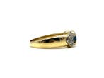 Ring - 18 karaat Geel goud - 0.75ct. tw. Saffier - Diamant, Nieuw