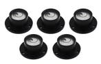 Set van 5 ronde libellen met metalen kast (zwart), Verzenden, Nieuw