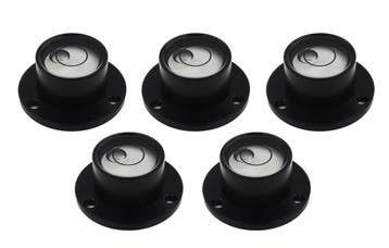 Set van 5 ronde libellen met metalen kast (zwart), Verzenden, Nieuw