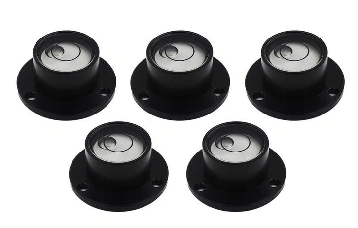 Set van 5 ronde libellen met metalen kast (zwart), Doe-het-zelf en Bouw, Gereedschap | Overige machines, Nieuw, Verzenden