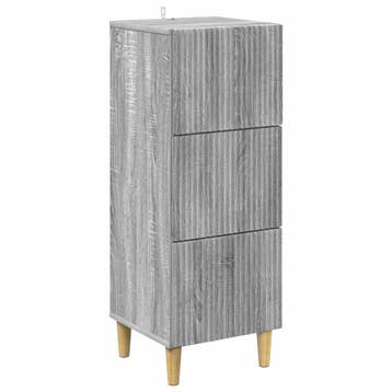 vidaXL Ladekast Grijs sonoma 33 x 34,5 x 90 cm Bewerkt hout, Verzenden, Nieuw