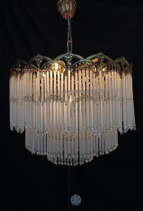 Plafonnier - Laiton, Bronze - Lustre Italien, Huis en Inrichting, Overige Huis en Inrichting